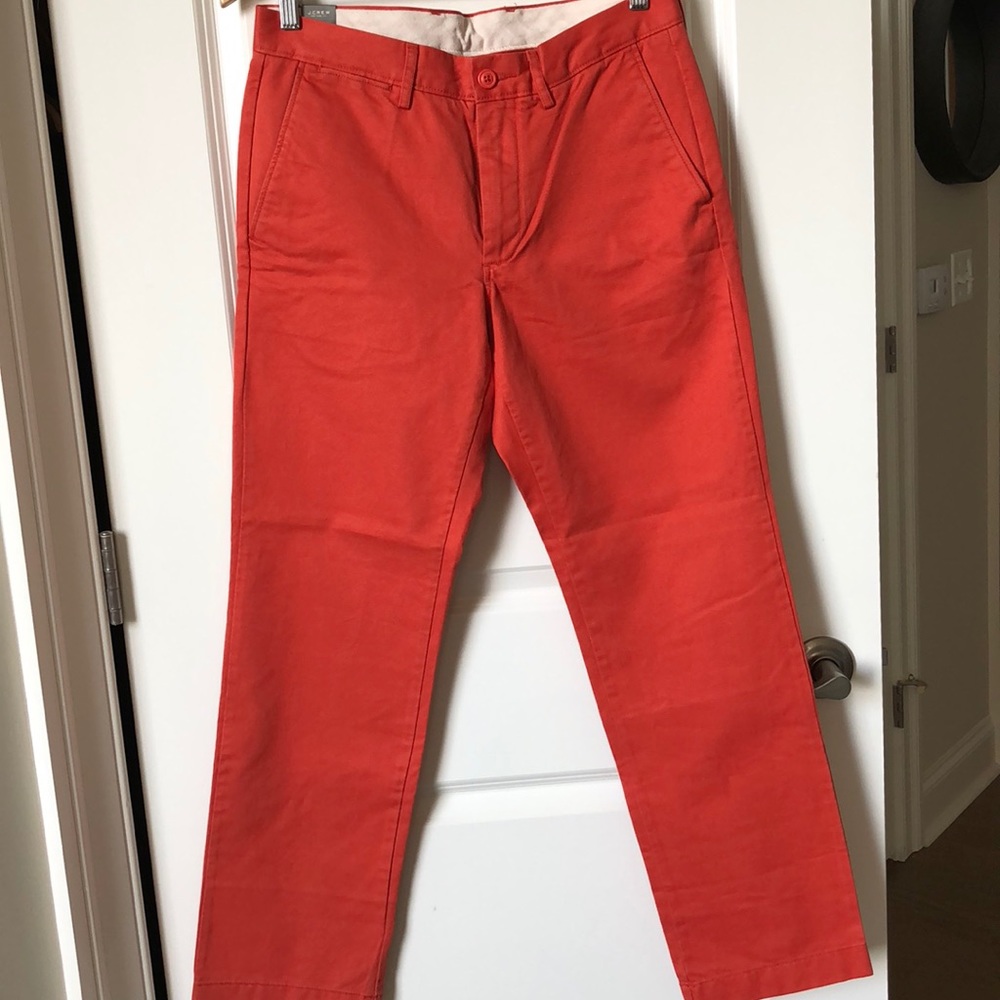J. Crew Orange Broken In Chinos